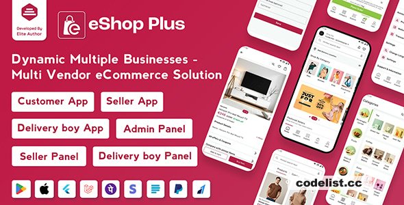 eShop Plus v1.0.6 - Multi Vendor eCommerce, Multi Module Flutter App with Laravel Admin Panel