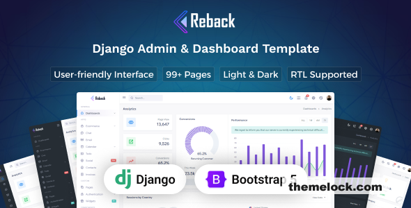 Reback - Django Admin & Dashboard Template