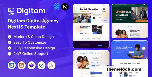 Digitom - Digital Agency React NextJS Template