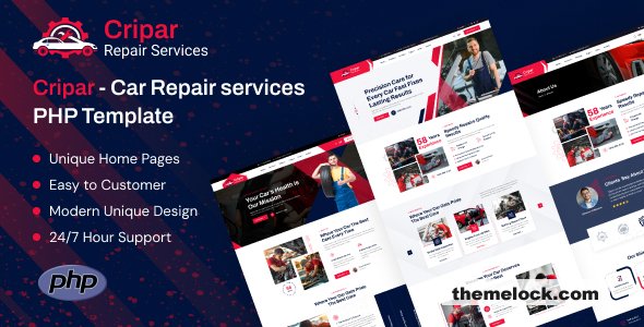 Cripar – Car Repair Services PHP Template