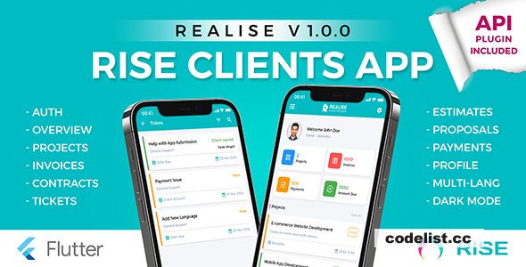 REALISE v1.0 - RISE CRM Customer Mobile App for Android and IOS