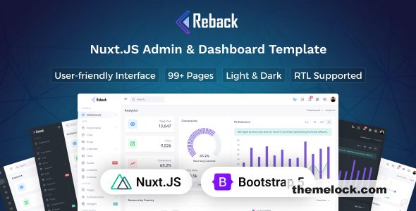 Reback - Nuxt.Js Admin & Dashboard Template