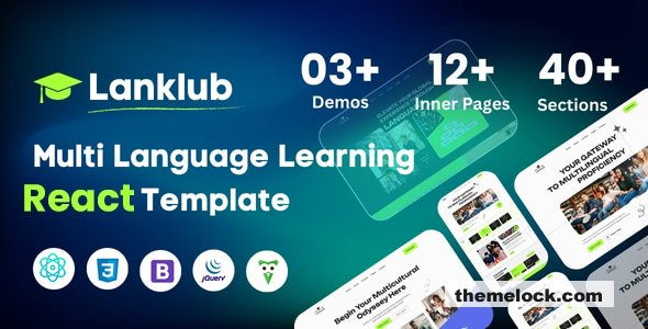 Lanklub - React JS Education & Online Course Template