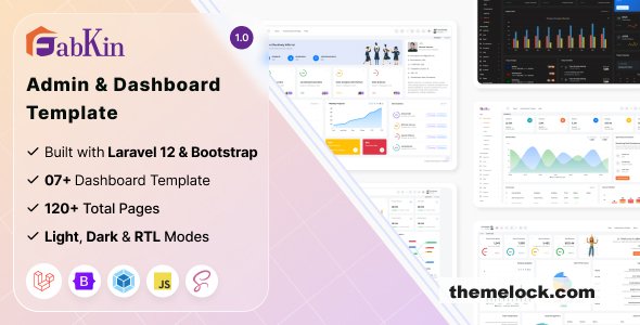 Fabkin - Laravel 12 Admin & Dashboard Template