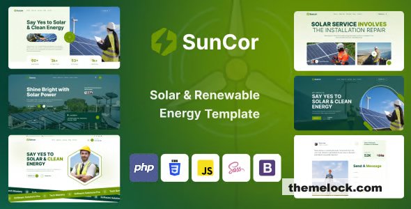Suncor - Solar & Renewable Energy PHP Template