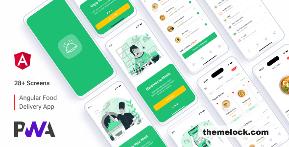 Mesio – Food Delivery UI App (Angular + PWA Ready)