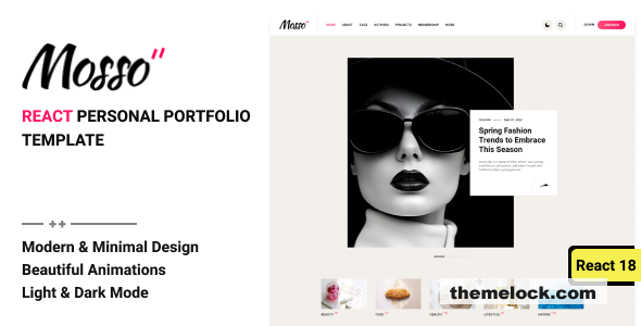 Mosso - React Js Personal Portfolio Template