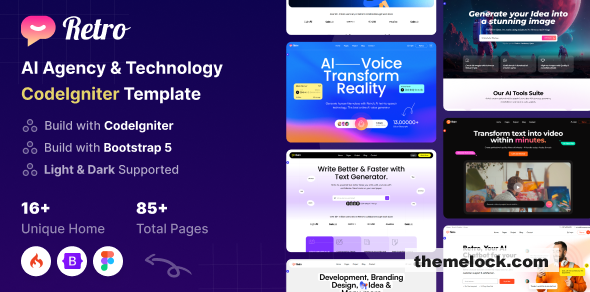 Retro - AI Agency & Technology CodeIgniter Template