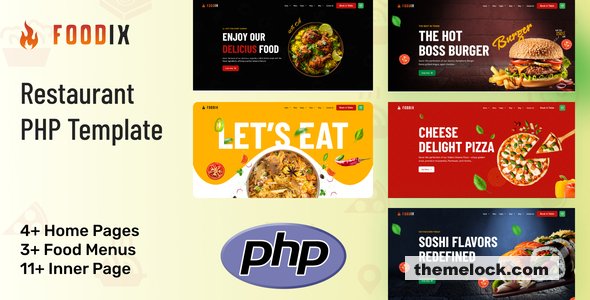 Foodix - Fast Foods & Restaurants PHP Template