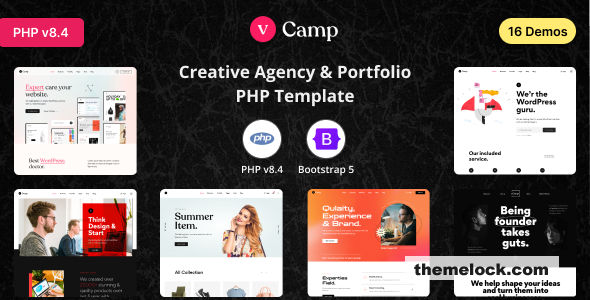 vCamp - Creative Agency & Portfolio PHP Template
