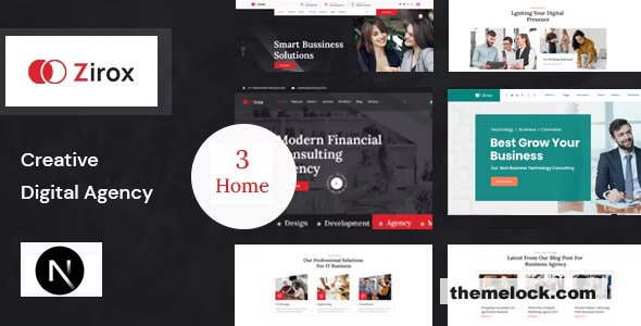 Zirox – Creative Digital Agency Next JS Template