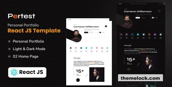 Pertest – React Personal Portfolio Template