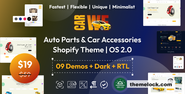 Download Carwe v1.0 – Auto Parts & Car Accessories Shopify Theme | Free Nulled Scripts