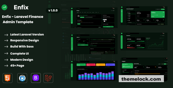 Enfix - Laravel Finance Admin Template