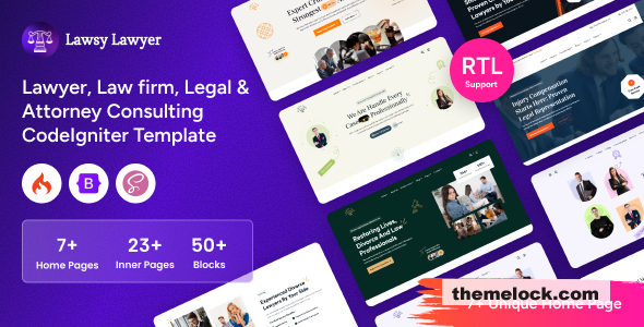 Lawsy - CodeIgniter Lawyer Consulting Template