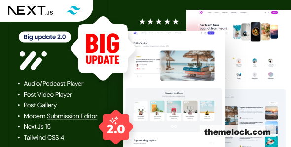 Ncmaz - Blog, News Magazine NextJs React Template