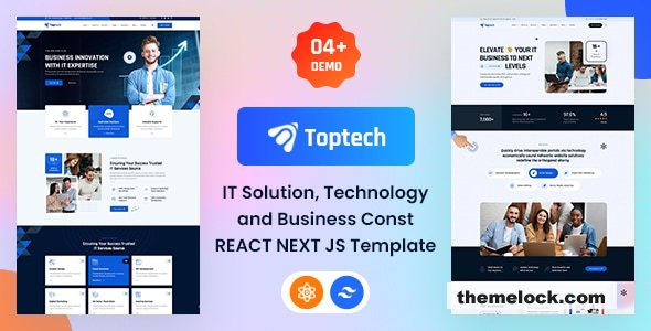 Toptech – IT Solutions, Technology & Business Consulting Company React JS Template