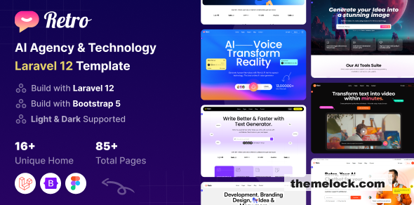 Retro - AI Agency & Technology Laravel 12 Template