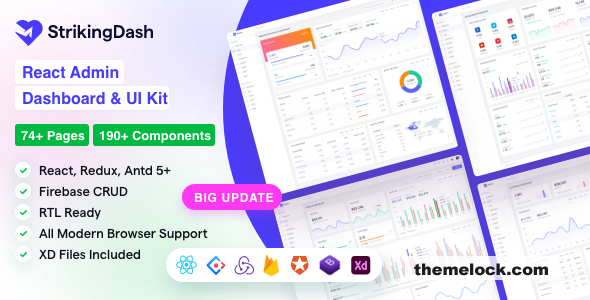 StrikingDash v3.6 - React Admin Dashboard Template