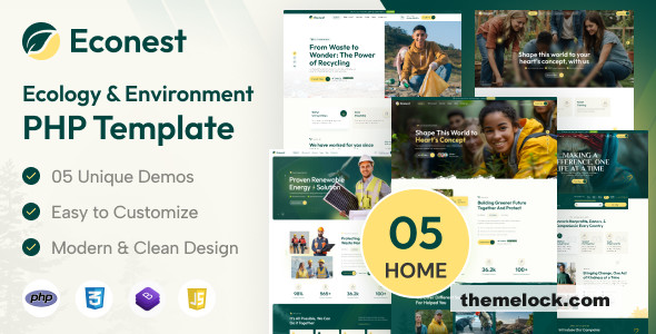 Econest - Ecology & Environment PHP Template