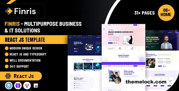 Finris - Multipurpose Business & IT Solutions React JS Template