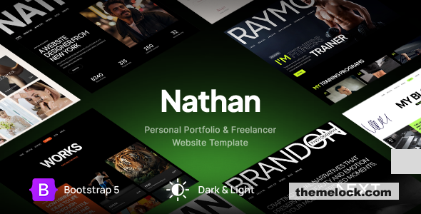 Nathan - Personal Resume CV Portfolio Website React NextJS Template
