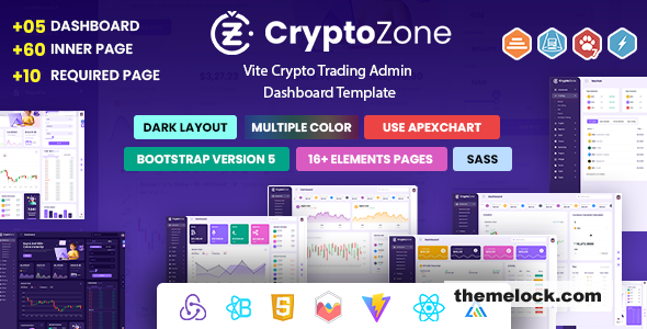 CryptoZone - Vite Crypto Trading Admin Dashboard Template