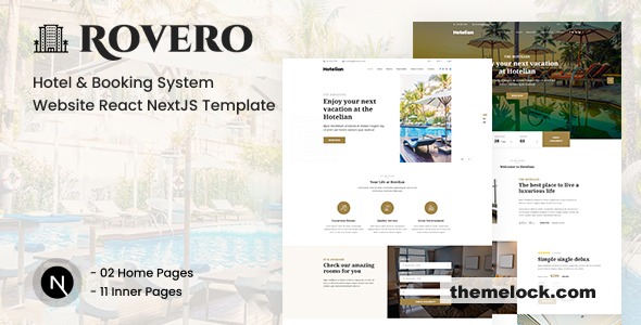 Rovero - Hotel & Booking Service React NextJS Template