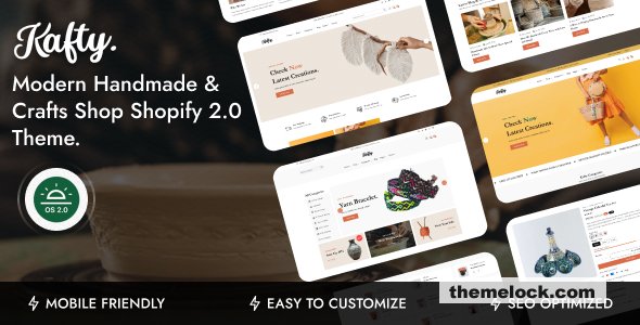 Kafty – Modern Handmade Shop & Crafts Store Shopify Theme OS 2.0