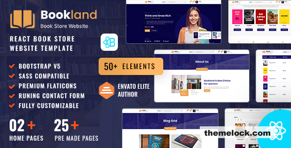 Bookland v1.1.1 - React Book Store Ecommerce Website Template