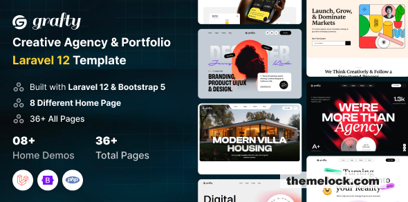 Grafty - Creative Agency & Portfolio Laravel 12 Template