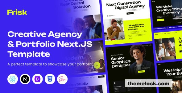 Frisk v2.1 - Creative Agency & Portfolio React NextJs Template