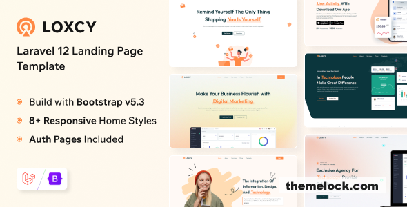 Loxcy - Laravel Landing Page Template