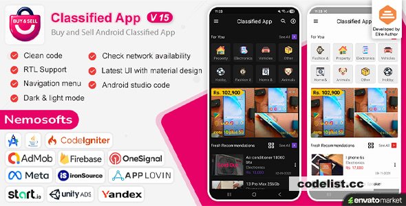 Buy and Sell Android Classified App v15.0