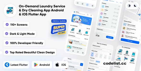 GoLaundry v1.7 - On-Demand Laundry Service & Dry Cleaning App | Uber for Laundry Android-iOS Flutter App