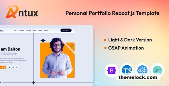 Antux - Portfolio Next Js Template (Next 16)