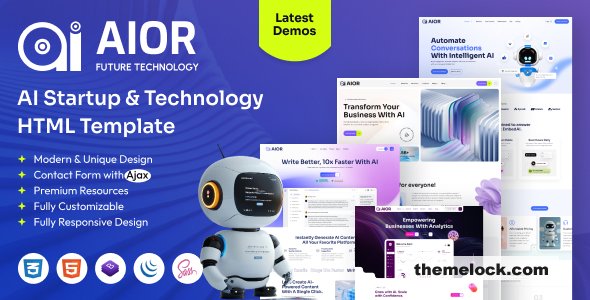 Download Aior – AI Startup & Technology HTML template | Free Nulled Scripts