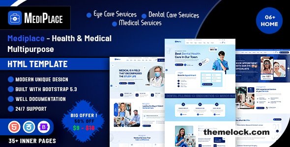 Download Mediplace – Health & Medical Multipurpose HTML Template | Free Nulled Scripts