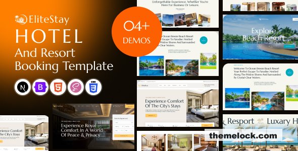 EliteStay - Hotel Booking Next JS Template