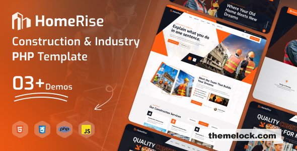 HomeRise – Construction & Industry PHP Template