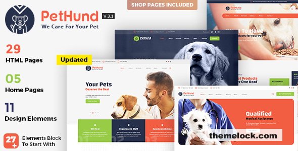 Download Pet Hund – Animals Shop & Veterinary HTML Template | Free Nulled Scripts