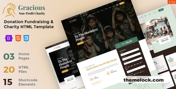 Download Gracious – Charity and Donation HTML Template | Free Nulled Scripts