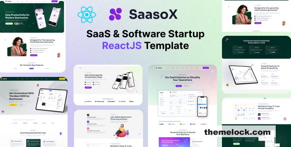 SaasoX - SaaS & Software App Landing ReactJs Template