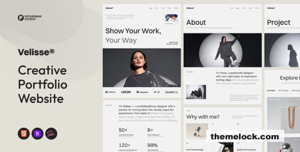 Download Velisse – Personal Portfolio & Creative Agency HTML Template | Free Nulled Scripts