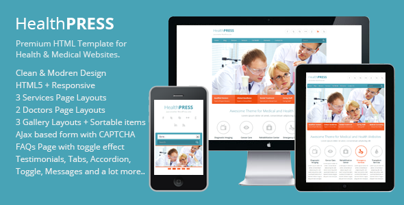 Download HealthPress v1.1 – Health and Medical HTML Template | Free Nulled Scripts