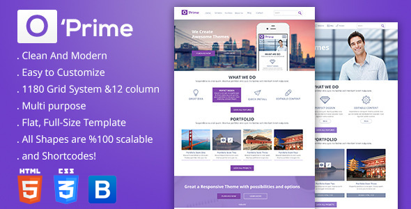O'prime - Multi Purpose Responsive HTML Template