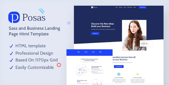 Posas v1.0 - Saas Software Landing Page Template