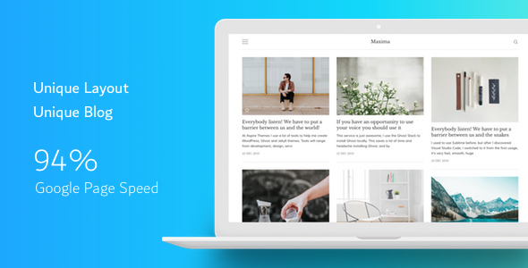 Maxima - Minimal Blog and Magazine Ghost Theme