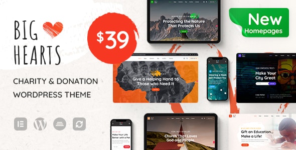 BigHearts v1.0.7 - Charity & Donation WordPress Theme
