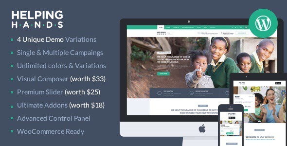 HelpingHands v2.7.3 - Charity/Fundraising WordPress Theme